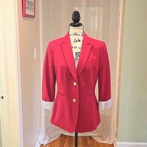 TAHARI ▪︎ Women's ASL Cherry Red Blazer w/ 2 Button Closure, Size 6, Like New